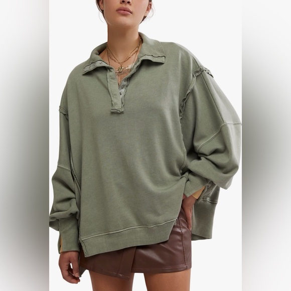 ✨NWT WE THE FREE CAMDEN OVERSIZE HENLEY✨ - Picture 4 of 9